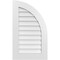 Ekena Millwork Quarter Round Top Right Surface Mount PVC Gable Vent w/ 3-1/2"W x 1"P Standard Frame, 20"W x 34"H GVPQR20X3401SN - alternate 1